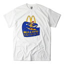 海外買い付け商品 マクドナルド 半袖Tシャツ 波乗りドナルド マリブ店限定 別注チャンピオンベース ホワイト■バンダナプレゼント■(Champion）