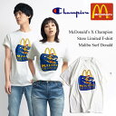 マクドナルド Tシャツ 別注 チャンピオンボディ メンズ レディース ユニセックス 波乗りドナルド マリブ店限定 グッズ マックT ホワイト 白 Champion 海外買い付け商品 半袖 ドナルド メール便