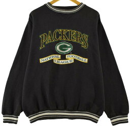 <strong>古着</strong> LOGO ATHLETIC NFL GREEN BAY PACKERS グリーンベイパッカーズ スウェットシャツ トレーナー メンズL /eaa308001 【中古】 【230128】 【SS2309】