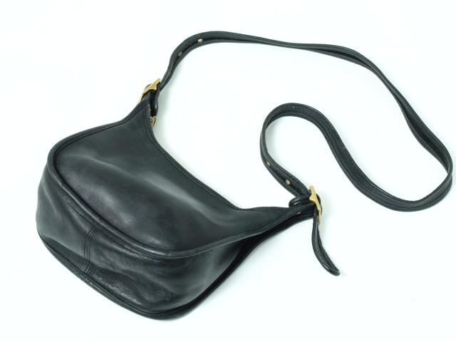 クラシック オールドコーチ ♪OLD COACH本革オールレザーコーチショルダーバック/c2217♪#BAG#BRB#CH#muj#blk#all【大阪 古着】【中古】#120713