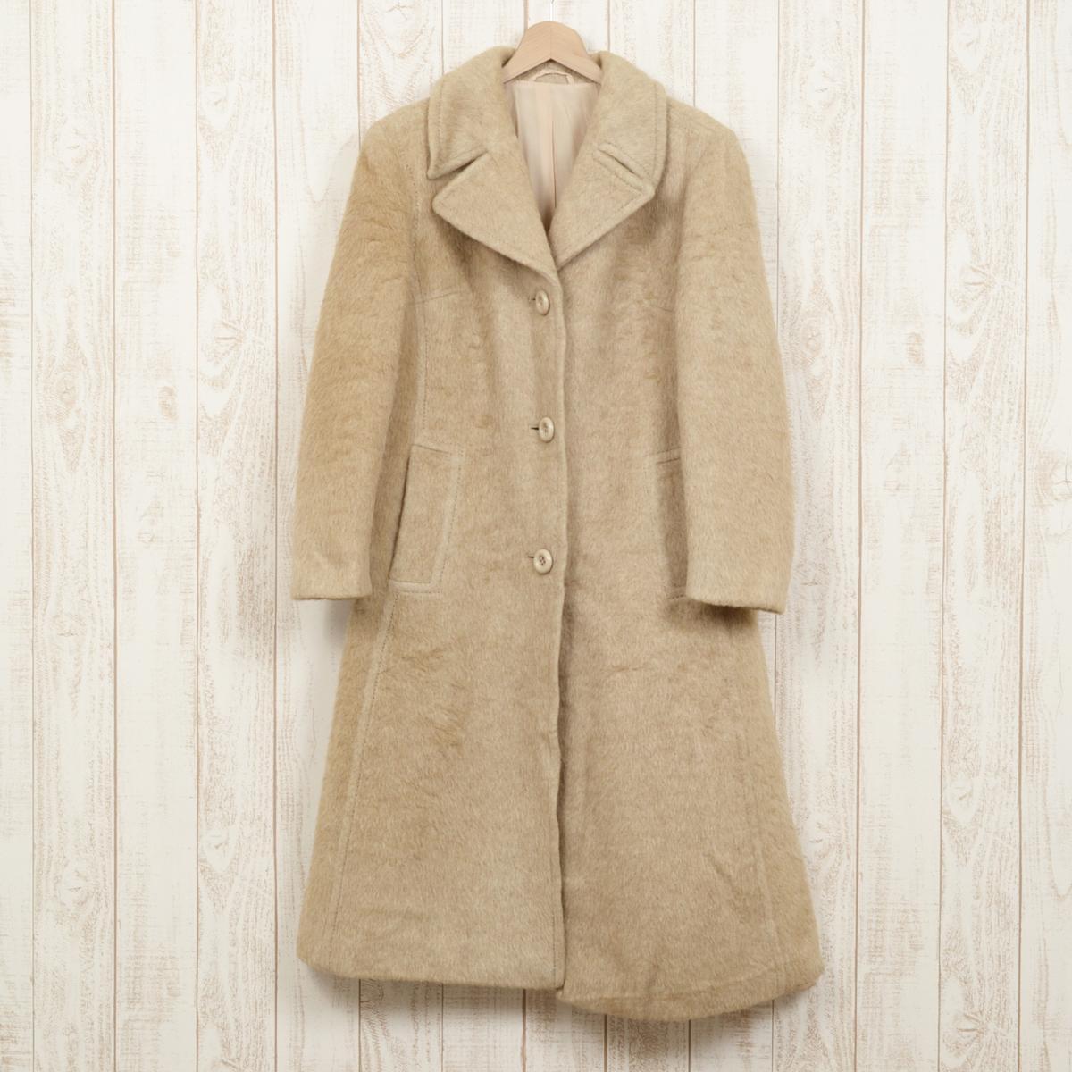 USA買い付け!チェスターコート/サイズL/nf3946/レディース/アウター/コート/無地/ベージュ/レディース/140115【古着】【中古】【PD40】【中古 コート】【PD1412】【SA】