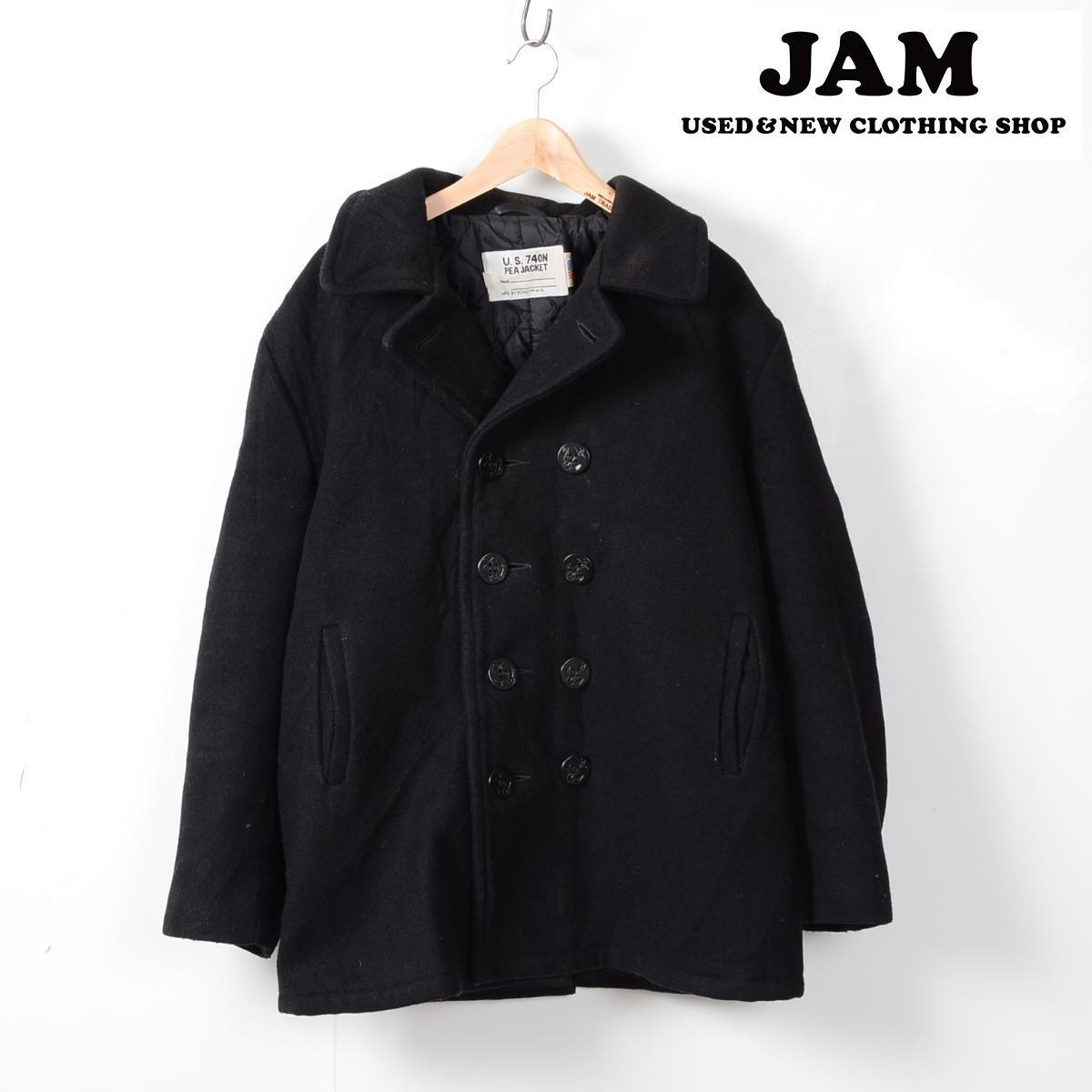 古着 USA製 ショット SCHOTT ピーコート 44 メンズXL /wed5543 【古着屋JAM】【中古】 141018【05P01Nov14】【アメカジ古着】【インポート古着】【セレクト古着】【メンズ 古着】