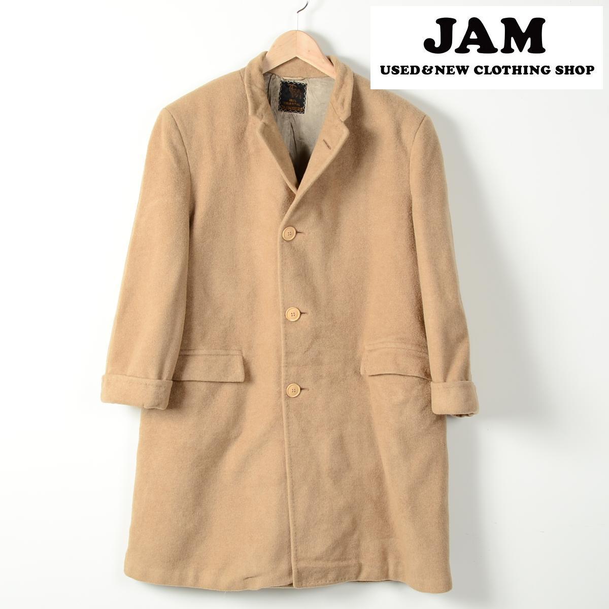 古着 カシミア100% チェスターコート メンズL /wed8663 【古着屋JAM】【中古】【PD30】【中古 コート】 141114