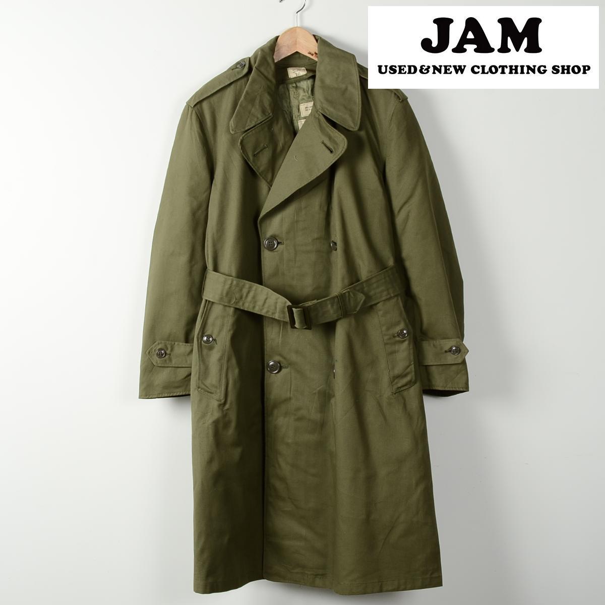 67年納品 米軍実品 ミリタリー USAF オールウェザーコート トレンチコート エポレット ウエストベルト付き メンズM /wed9227 【古着屋JAM】【中古】 141116