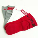 NIKE ナイキ DRI-FIT 3P クルーソックス 26-30cm /jam0108 【古着屋JAM】 160511