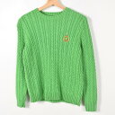 ラルフローレン LAUREN ローレン オーストラリア製 ケーブル編み コットンニットセーター レディースS Ralph Lauren /wab6361 【中古】 【170213】