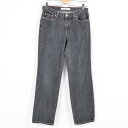 トミーヒルフィガー TOMMY HILFIGER JEANS ブラックジーンズ ストレートデニムパンツ レディースL(w30) /wam0900 【中古】【古着屋JAM】 【171216】【PD1804-3】【SS1903】