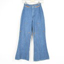 70年代 デニムワイドパンツ レディースM(w24) ヴィンテージ /wal4828 【中古】 【180319】【SS1903】