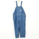 ビッグサイズ カーハート Carhartt デニム オーバーオール メンズw48 /wap7171 【中古】 【180227】【【SS1812】】
