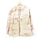 04年納品 米軍実品 U.S.ARMY デザートカモ 迷彩 B.D.U ミリタリーシャツ USA製 MEDIUM-SHORT メンズL /wap4822 【中古】 【180315】
