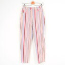 GLORIA VANDERBILT JEANS マルチストライプ カラージーンズ ストレートデニムパンツ レディースL(w27) /wao9406 【中古】 【180416】