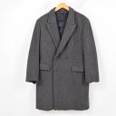 OMEX ユーロ ダブルブレスト ウール チェスターコート メンズL ヴィンテージ /waw1879 【中古】 【181119】【SS1903】【PD191018】【ws2001】【CS2001】【【PD2001】】