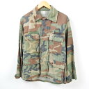 米軍 ウッドランドカモ 迷彩 B.D.U ミリタリーシャツ メンズM /wbc9189 【中古】 【190301】【PD2001】【CS2003】【SS2003】