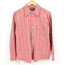 70年代 ジェイシーペニー J.C.Penney タータンチェック 長袖 コットンチェックシャツ メンズS ヴィンテージ /wbc2193 【中古】 【190321】