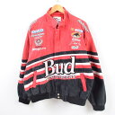 CHASE AUTHENTICS BUDWEISER バドワイザー KING OF BEERS レーシングジャケット メンズL /wbd6220 【中古】 【190514】【ws2001】【CS2001】