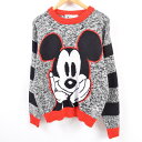 MICKEY&Co. MICKEY MOUSE ミッキーマウス アクリルニットセーター レディースXL /wbg5278 【中古】 【190801】【PD191003-1】【ws2001】【CS2001】