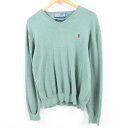 ラルフローレン Ralph Lauren POLO by Ralph Lauren Vネック ピマコットンニットセーター レディースXL /wbh0316 【中古】 【190905】【PD190905-1】【ws2001】【CS2001】【【PD2001】】