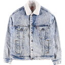 80年代 リーバイス Levi's 70609 0219 ケミカルウォッシュ デニムボアジャケット USA製 メンズM ヴィンテージ /wbh6172 【中古】 【191005】【SS2007】【CS2007】
