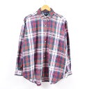 ラルフローレン Ralph Lauren タータンチェック 長袖 ボタンダウンチェックシャツ メンズL /wbj1984 【中古】 【191219】【PD202-2】【CS2003】【SS2007】【CS2007】【SS2009】