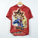 FUHUA 遊戯王 YU-GI-OH 武藤遊戯 オープンカラー 半袖 チカーノシャツ ボックスシャツ メンズS /eaa031613 【中古】 【200504】