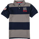 トミーヒルフィガー TOMMY HILFIGER 切替 半袖 ボーダー ポロシャツ レディースL /eaa045145 【中古】 【200605】【SS2009】
