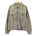 VERA PELLE Gジャンタイプ スエードレザーブルゾン イタリア製 メンズL /eaa054275 【中古】 【200926】