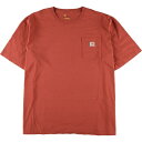 ビッグサイズ カーハート Carhartt ワンポイントロゴポケットTシャツ メンズ4L /eaa155419 【中古】 【210429】