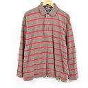 トミーヒルフィガー TOMMY HILFIGER 長袖 ボーダー ポロシャツ メンズXL /wau2274 【中古】 【180805】