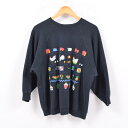 90年代 ヘインズ Hanes プリントスウェット トレーナー レディースM /wbc4182 【中古】 【190330】【ws2001】【CS2001】