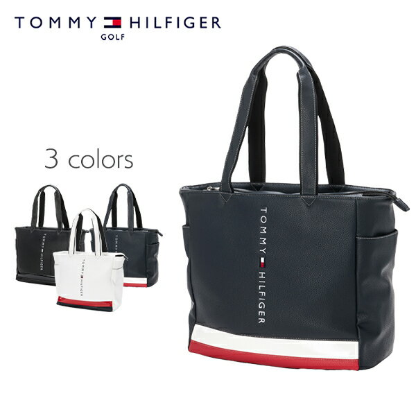 TOMMY HILFIGER GOLF (<strong>トミー</strong>ヒルフィガー ゴルフ) <strong>トート</strong>バッグ <strong>FACE</strong> [ユニセックス] <strong>THMG3FB5</strong> 【WHT/BLK/NVY／F】 ホワイト ブラック ネイビー ゴルフ用品