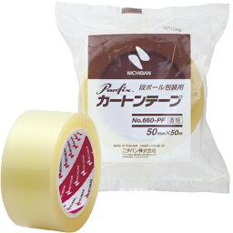 ニチバン　<strong>カートンテープ</strong>660PF　透明50×50　660PF－50【返品・交換・キャンセル不可】【イージャパンモール】