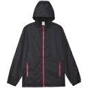 カラージップジャケット ブラック×ホットピンク L 1着