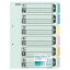 コクヨ カラー仕切カード(ファイル用・6山見出し) A4タテ 2穴 6色+扉紙 1パック(10組)
