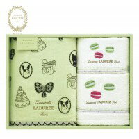 【送料無料】ラデュレ ギフト チャーム&マカロン ウォッシュタオル×1、フェイスタオル×1、バスタオル×1 53-3039400