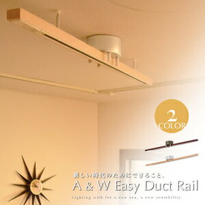 ダクトレール ライティングレール【A & W EASY DUCT RAIL】アルミ&ウッド 簡単取付...:japanbridge:10004099