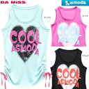 【税込】【旧モデル】DA MISS(ダミス)as moda(エーエスモダ) 女性用(レディース)サイドギャザーロングタンクトップ ハート スプレー ジムトレ ダンス 4180-0410【14FW】【メール便指定可能】◇