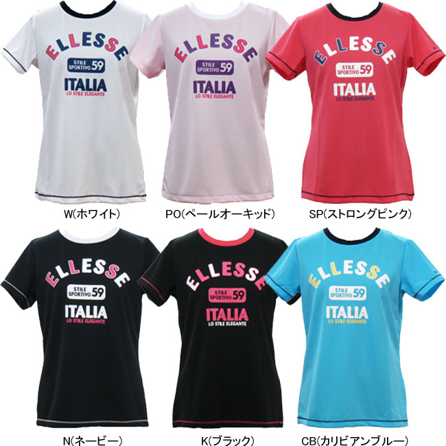 【特価】【税込】【1,995円】ellesse（エレッセ）tennis（テニス）女性用（レディス）/Tシャツ/吸汗速乾/M・L・XLサイズ/ETB1114【受注限定生産】【特別企画商品】【メール便対応商品】◇