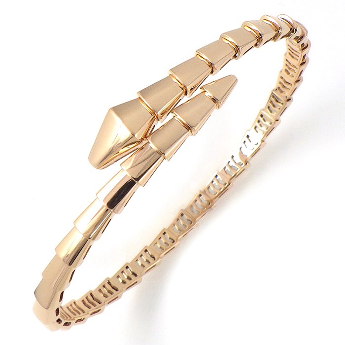 【対象品3％OFF＆全品P3倍★20日・21日限定】 ブルガリ BVLGARI バングル セルペンティ ヴァイパー 359398 スネーク K18PG / #M 【箱・保付き】 【中古】