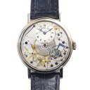 【Xmas特別クーポン3%OFF ポイント2倍 12/25(金)11:59迄】 ブレゲ BREGUET 腕時計 クラシック トラディション スケルトン ローマ 文字盤 7027BB/11/9V6 K18WG ネイビー クロコ革ベルト 手巻き 【中古】