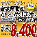 22年宮城県産ひとめぼれ玄米30kg※送料無料/沖縄・全ての離島を除く：石抜き調整済み玄米でお届け★　