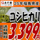 【あす楽対応】【送料無料】25年福島県産コシヒカリ白米10kg(5kg×2)【こしひかり】【米】【コメ】