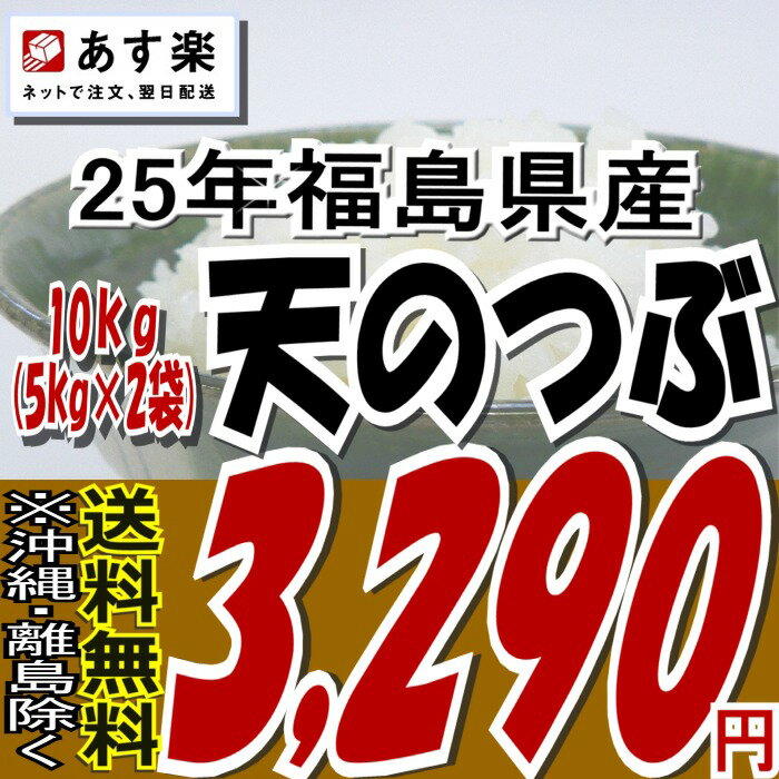 25年福島県産天のつぶ白米10kg(5kgx2袋)福島県産オリジナル品種が満を持して登場！！