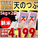 (新米)天のつぶ 5kg×2袋 白米 10kg 福島県 29年産 送料無料 在庫限り【通常発送】