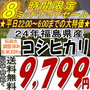 ★8時間限定タイムセール★9,799円！24年福島県産コシヒカリ玄米30kg※送料無料/沖縄・全ての離島を除く24年産出荷スタートです★