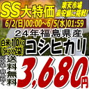 ★74時間限定タイムセール★3,680円！24年福島県産コシヒカリ白米10kg(5kg×2)(沖縄・全ての離島へお届け不可)24年産出荷スタートです★