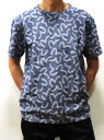 エビスジーンズ カモメモノグラム柄 鹿の子ジャガード織り 半袖Tシャツ 日本製 東京メイド ヘビーウエイト ワンウオッシュ 限定生産 ETC5901TSNVY【送料無料】【あす楽】EVISU JEANS エヴィス 恵比寿 戎 メンズ 春夏モデル アメカジ 人気 おすすめ ポイント プレゼント