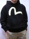 EVISU エヴィス ジーンズ 日本製 ヘビーウェイト スウェットパーカー デカカモメプリント リバースウィーブ プルオーバー(かぶり)ブラック ヴィンテージ 限定生産 ESC3202NHBLK【1000円引きクーポン発行中】送料無料 メンズ【あす楽】ポイント プレゼント 人気 おすすめ