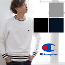 【メーカー希望小売価格より20%OFF!】【Champion チャンピオン】リブラインクルーネックスウェット C3-L022 /トレーナー/ベーシック/裏毛/プルオーバー/ワンポイントロゴ/丸首/メンズ/レディース/