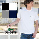 【LACOSTE ラコステ】ワンポイントポケットクルーS/S Tシャツ TH633EL /半袖/胸ポケット/ポケT/ワニ/無地/丸首/メンズ/レディース/ユニセックス/