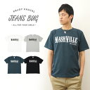 『NASHVILLE』 JEANSBUG ORIGINAL PRINT T-SHIRT オリジナルナッシュビル アメカジプリント 半袖Tシャツ シンプル 英字 メンズ レディース 大きいサイズ ビッグサイズ対応 